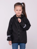 Детская куртка грязе-влагозащитная пвх трикотаж черный